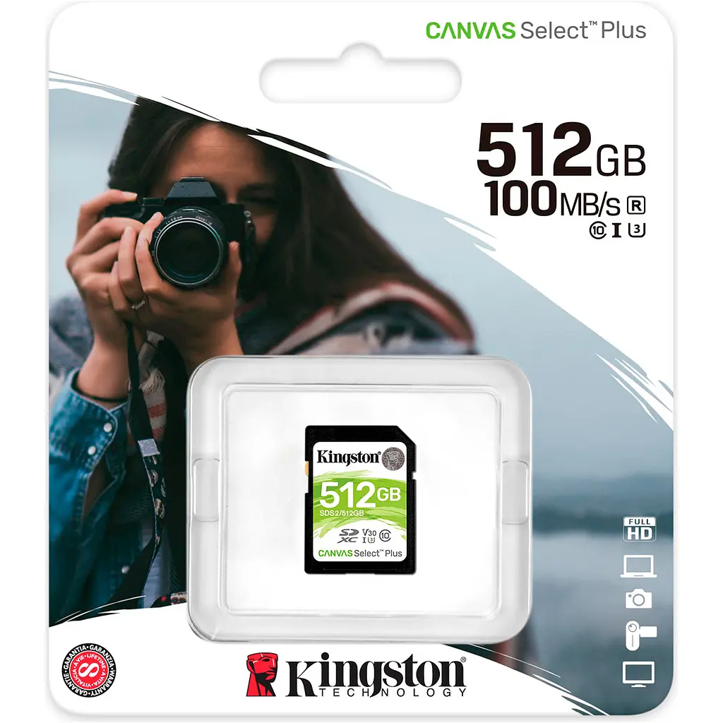 Карта пам'яті Kingston SDXC Canvas Select Plus 512GB Class 10 UHS-I U3 V30 [SDS2/512GB] [100867] - фото 5