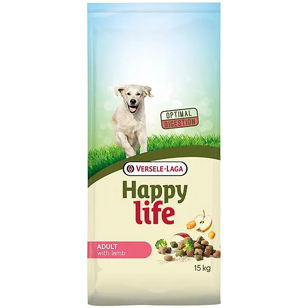 Сухий преміум корм Happy Life Adult with Lamb Хеппі Лайф Ягня для собак середніх і великих порід 15 кг (311011)