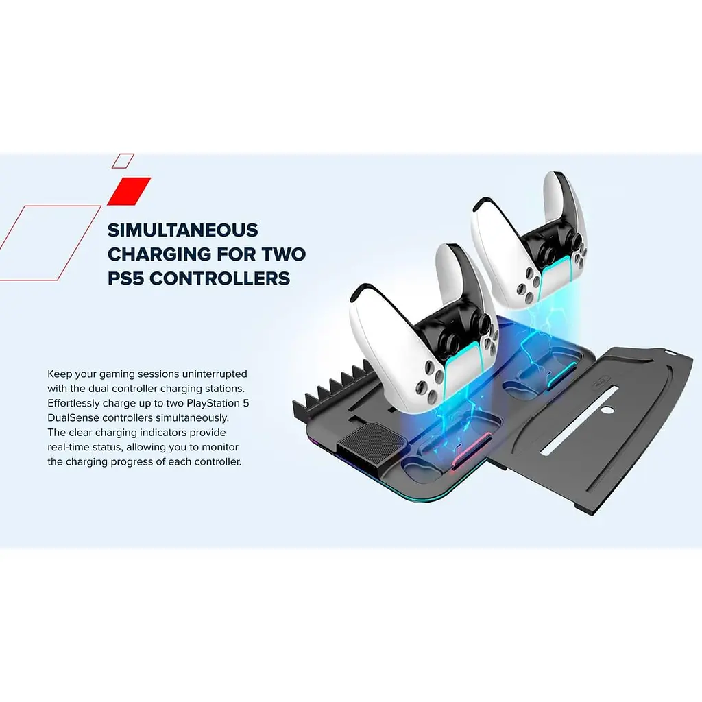 Підставка CANYON cooling stand CS-51 RGB для PS5 Slim/DE Charge Black - фото 10