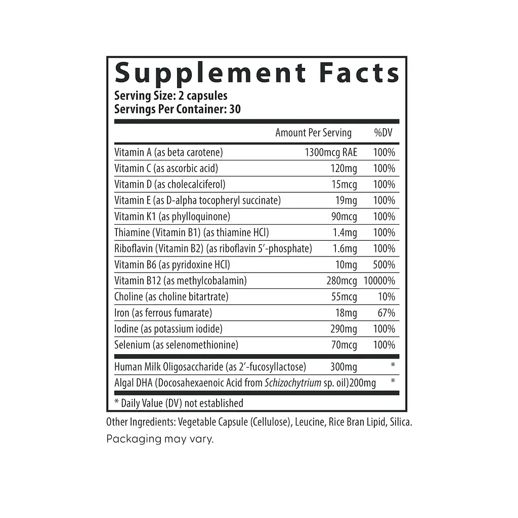 Postnatal Multivitamin Essentials with DHA - 60 caps - фото 2