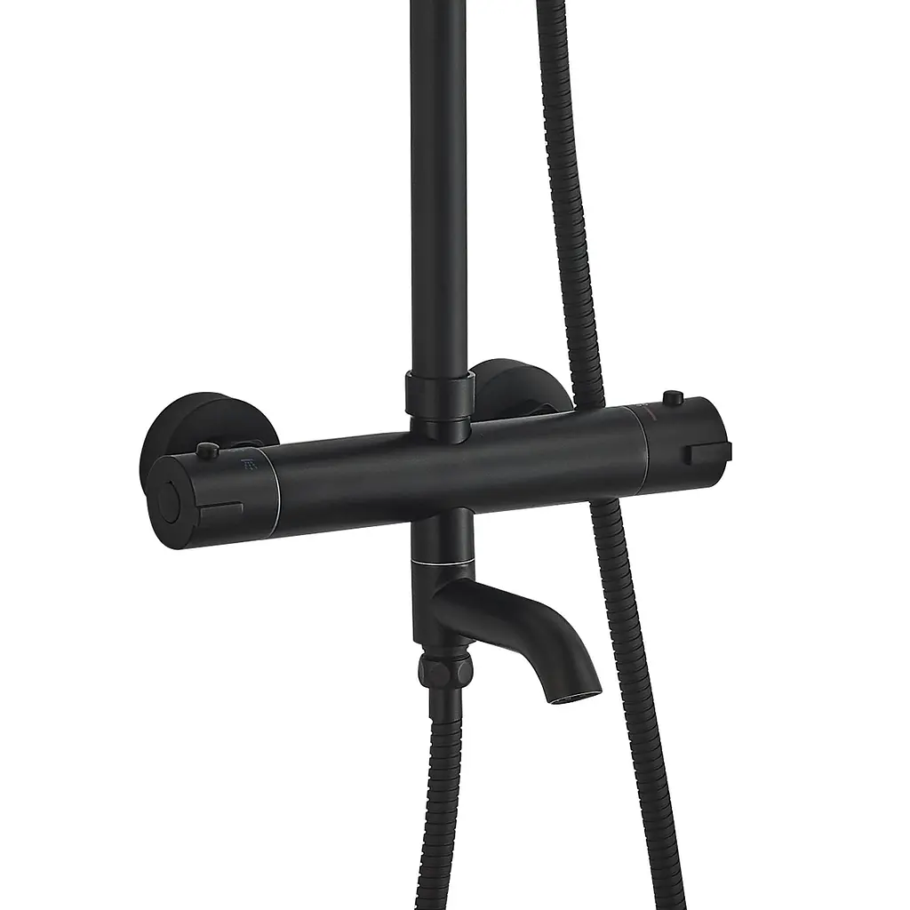 Душова система Globus Lux Termostatic R GLA-0041T-BB, Чорний матовий - фото 4
