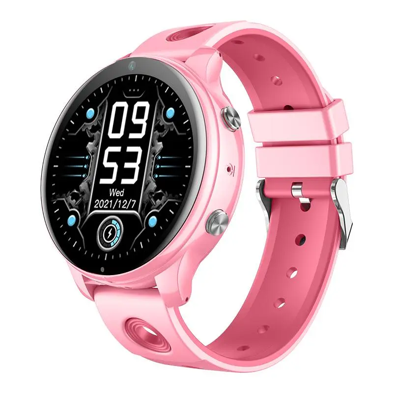 Дитячий смарт годинник Lemfo D40 з GPS, 4G SIM картою, відеозв’язком, прослуховуванням, Wi-Fi та SOS, розумний годинник для дітей Рожевий - фото 3
