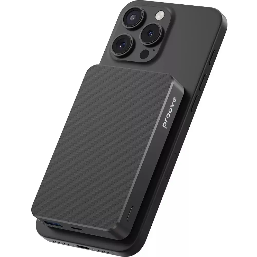 Універсальна мобільна батарея Proove Carbon Slim 22.5W 10000mAh Black (PBCS22110001) - фото 4