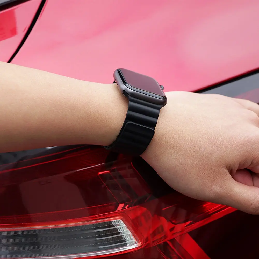 Ремінець силіконовий Hoco iWatch WA07 magnetic 38/40/41 mm чорний - фото 3