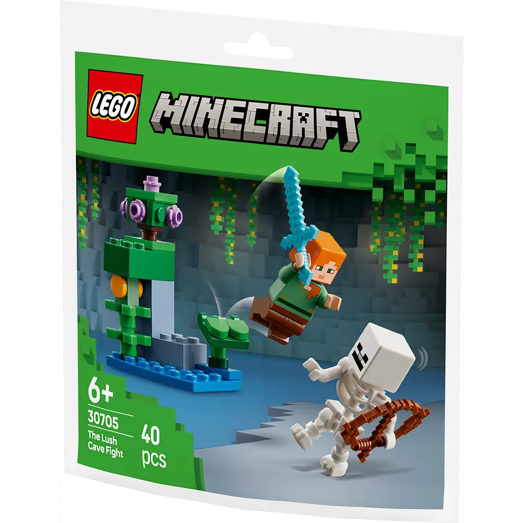 Конструктор LEGO Minecraft Бій в печері з хащами 40 деталей (30705) - фото 3