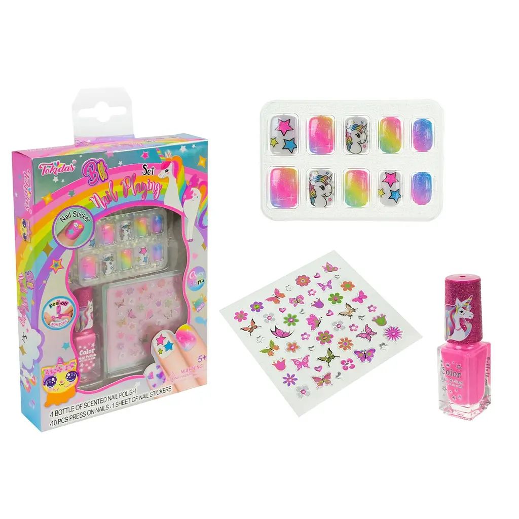 Творчий набір для манікюру Unicorn Magic з лаком та наклейками (N05 UN)