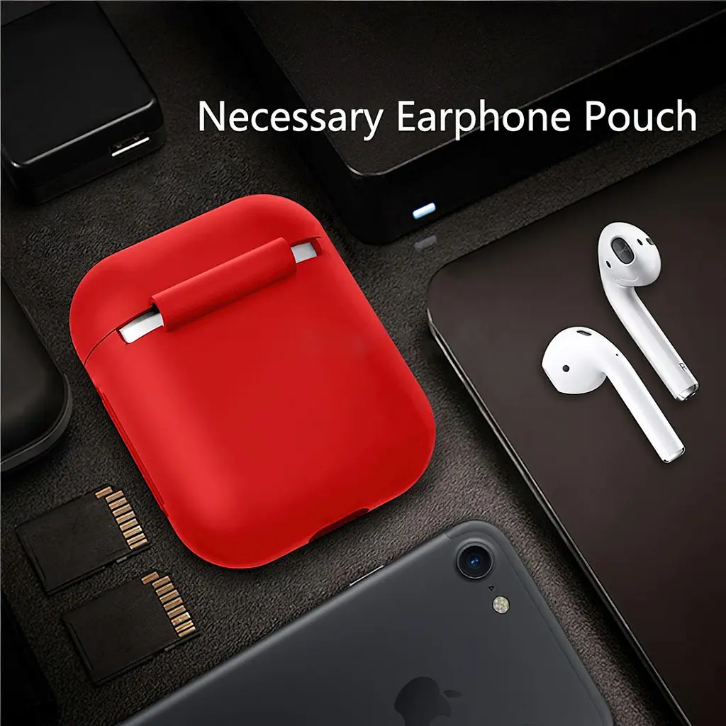 Чехол для наушников Apple Airpods 1/2 Красный, футляр для наушников аирподсов - фото 5