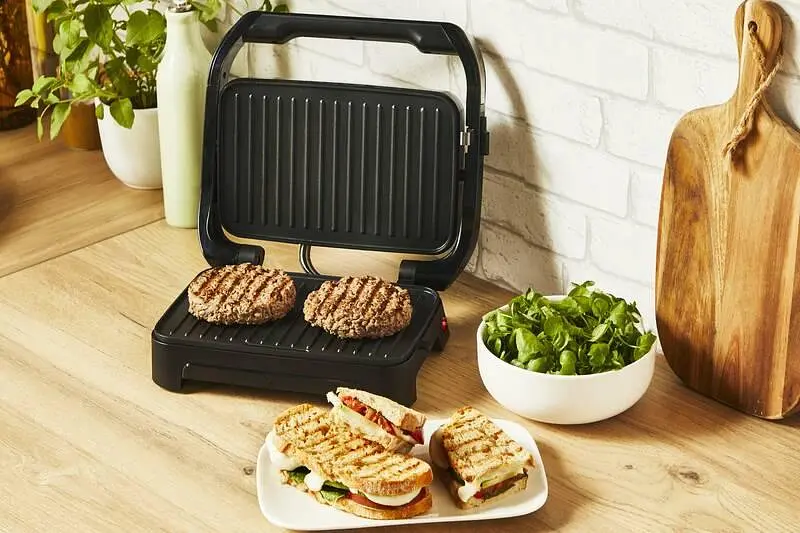 Електричний гриль Tefal Inicio Compact GC270D10, 1000 Вт, функція паніні, сріблястий / чорний - фото 3