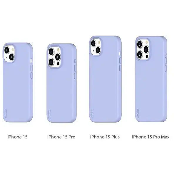 Чохол Vokamo MagSafe для iPhone 15 рідкий силіконовий з магнітом Purple - фото 5