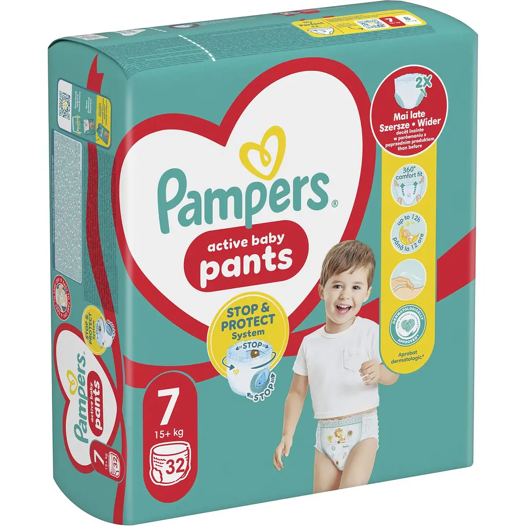 Подгузники-трусики Pampers Active Baby Pants Размер 7 (15+ кг) 32 шт.  - фото 2