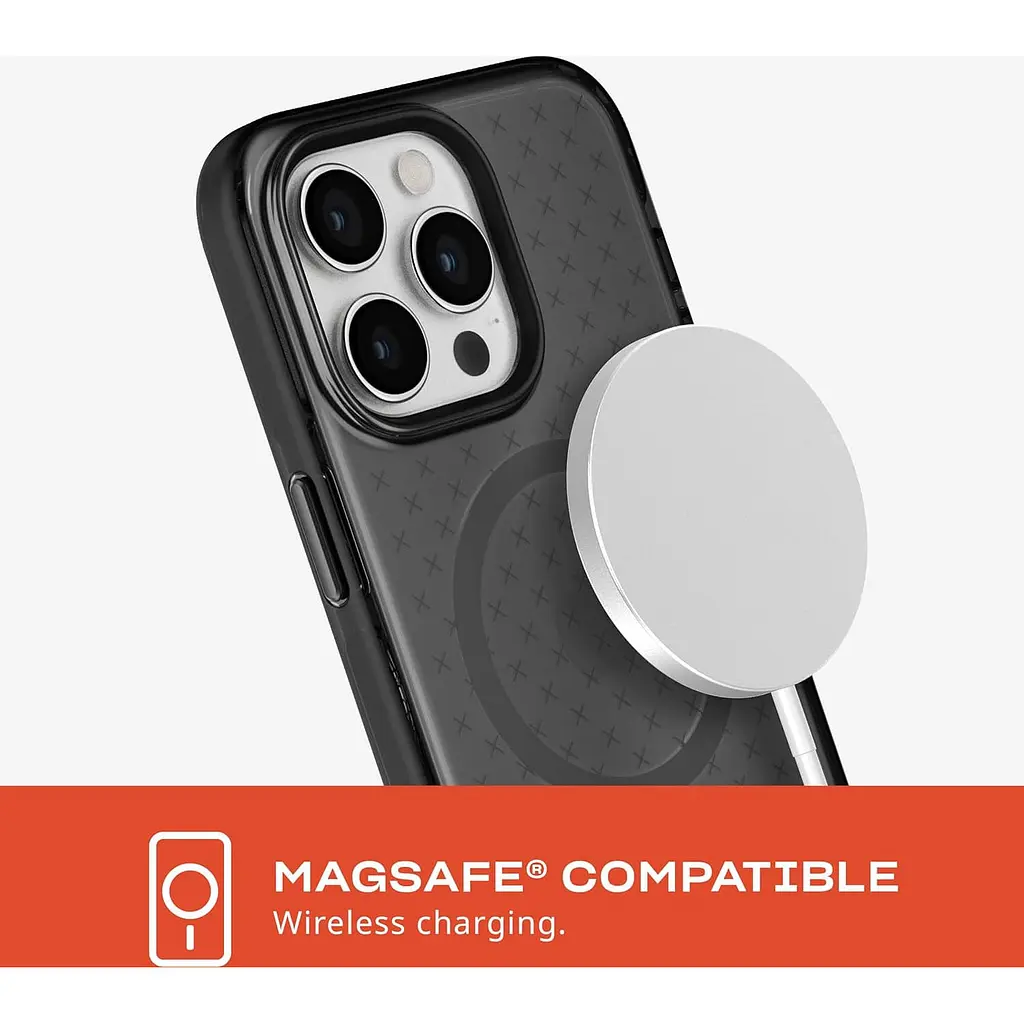 Оригінальний протиударний чохол Tech21 Evo Check MagSafe для Iphone 15 Pro Max (6.7") Smokey Black - фото 6
