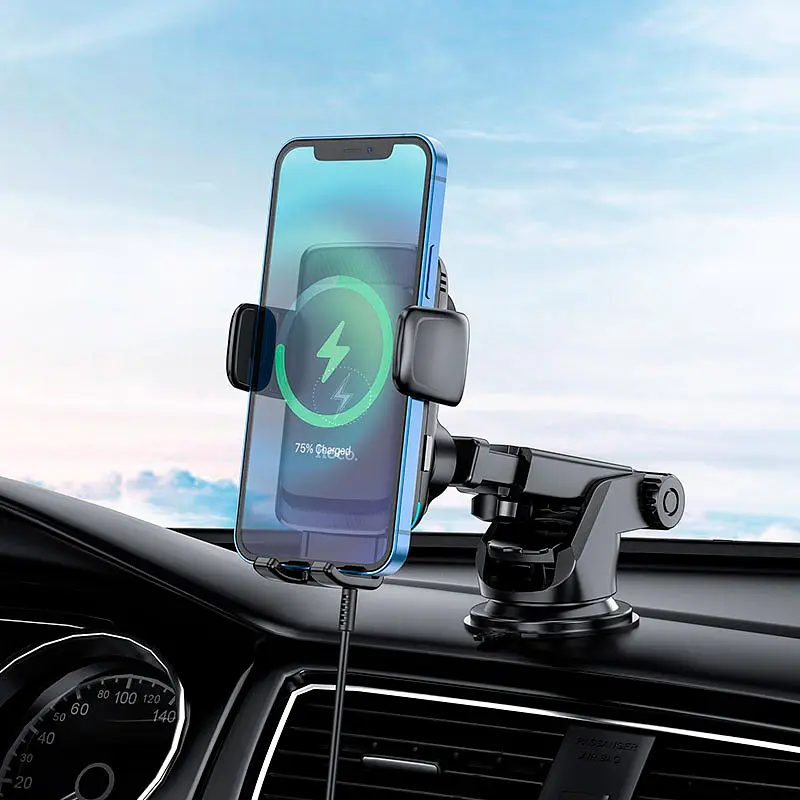 Автодержатель Hoco S35 Smart alignment 15W Car Wireless Charger с беспроводной зарядкой [761361] [82045] - фото 5