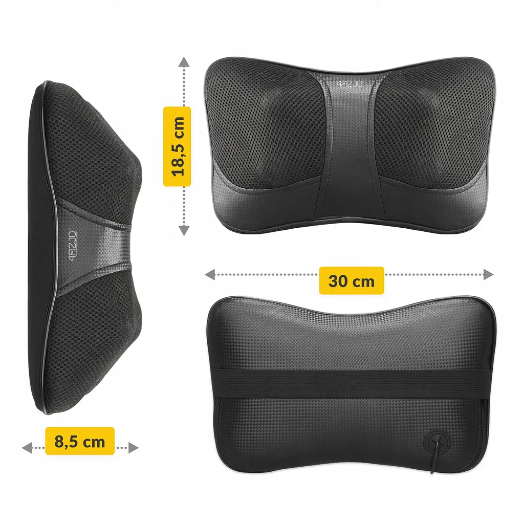Подушка-масажер 4FIZJO Shiatsu Ultra+ 4FJ0560 Black (P-5907739319173) - фото 5