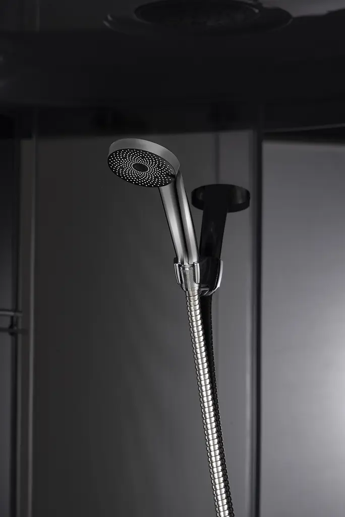 Душовий бокс з гідромасажем Mixxus Strong SBH02-90x90x215-GR Satin низький піддон MI6891, Хром матовый, тонований, хром матовий - фото 3