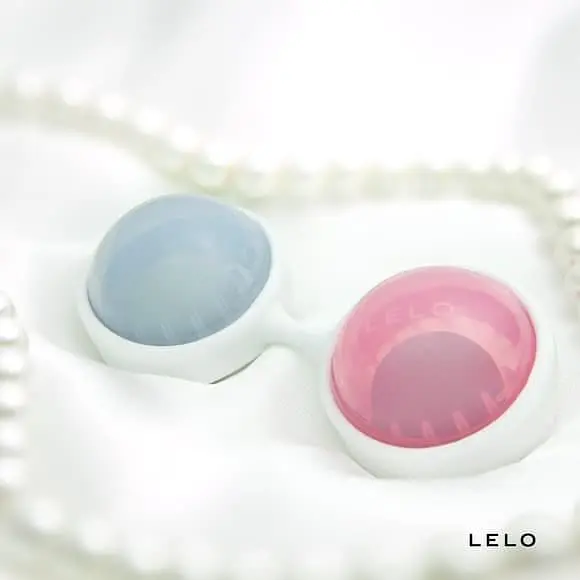 Вагінальні кульки Lelo Luna Beads Mini 3 см рожеві з блакитним - фото 5