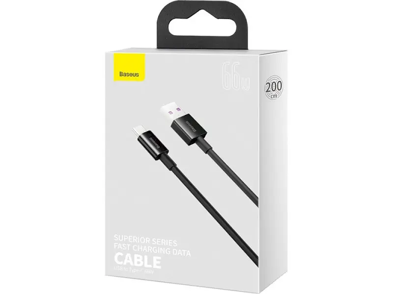 Кабель BASEUS Superior Series Fast Charging Type-C PD 2m Black (CATYS-A01) - фото 3