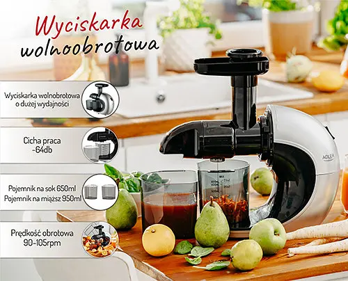 Соковитискач шнековий Adler AD 4130 - фото 9