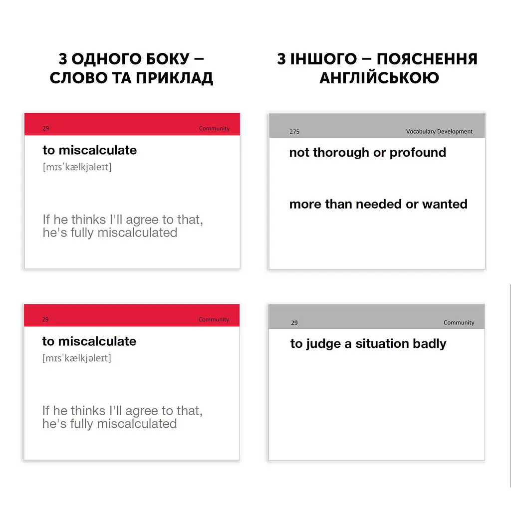 Картки для вивчення англійської мови English Student. IELTS (english to english) - фото 3