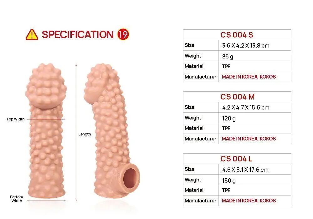 Насадка на член Kokos Cock Sleeve CS 004, L - фото 6