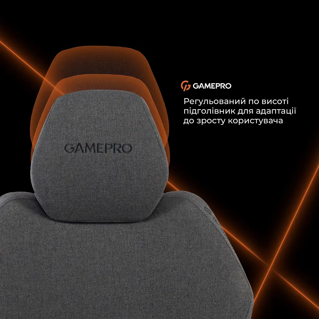 Геймерське крісло GamePro GC760DG Fabric Dark Gray [148902] - фото 11