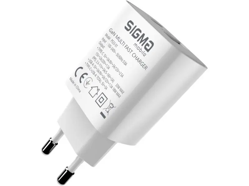 Мережевий зарядний пристрій Sigma mobile X-power 33 W White (PS33-01) - фото 4