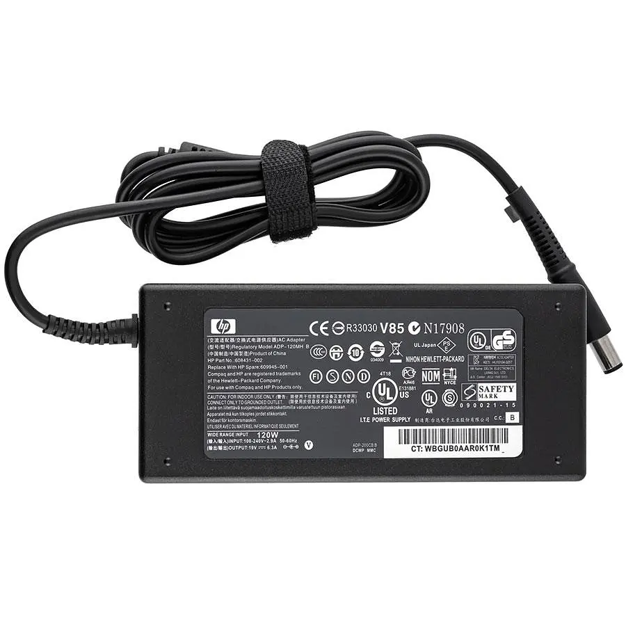 Блок живлення для ноутбука HP 19V 6.32A 120W 7.4x5.0-PIN чорний (без кабелю!) - фото 2
