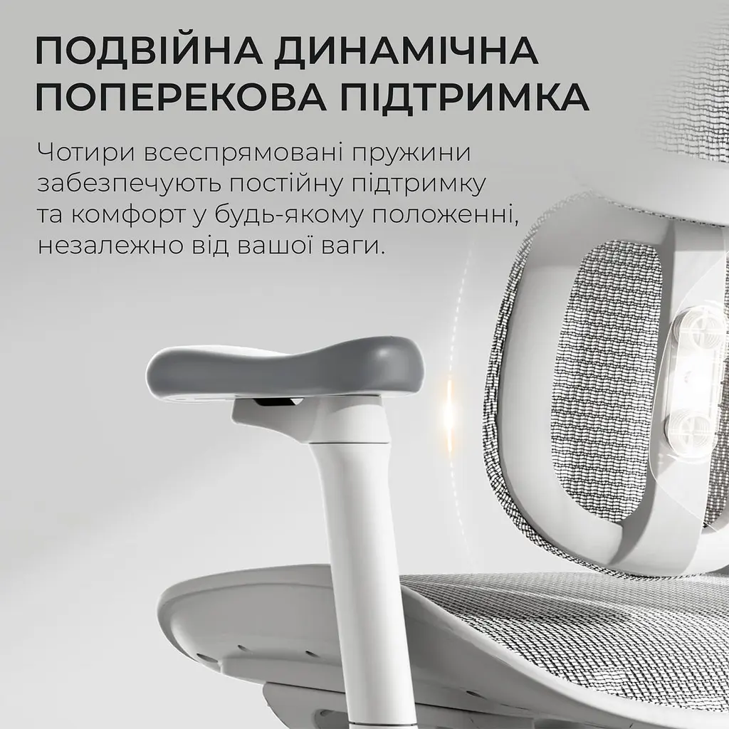 Крісло офісне Sihoo Doro S100 Mesh Білий (S100-M302) - фото 9