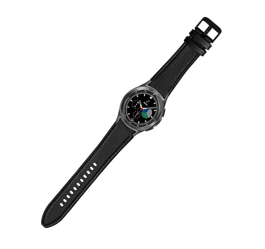 Ремешок Primolux Leather Silicone для часов Samsung Galaxy Watch 4 Classic 42 мм SM-R880 Black - фото 7