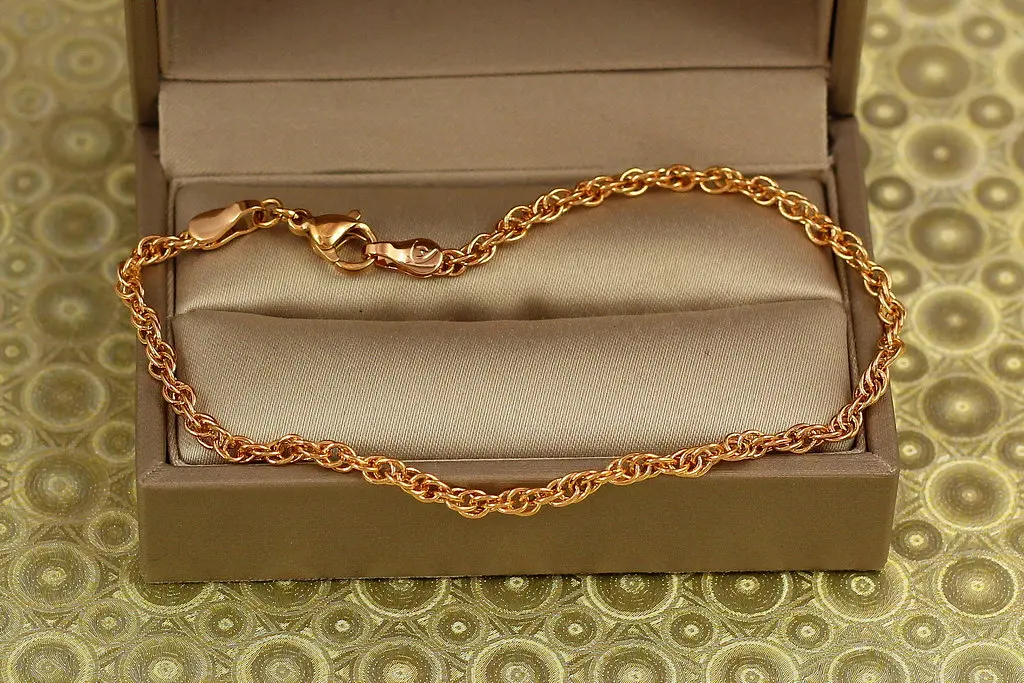 Браслет Xuping Jewelry кордовий 20 см 3 мм золотистий - фото 2