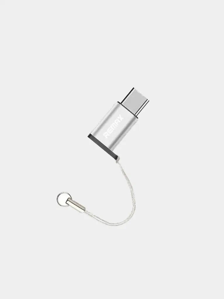 Адаптер Remax Nomi металевий 2 in 1 мicro USB/Type-C сіро-золотистий - фото 4