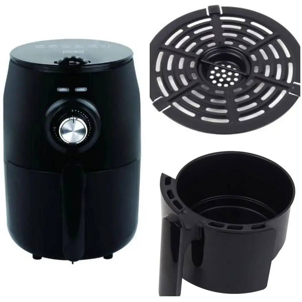 Безмасляна аерофритюрниця Royalty Line AF-1000.643.18.SB мультипіч 2200 Вт чаша 3 л таймер 30 хв - фото 2