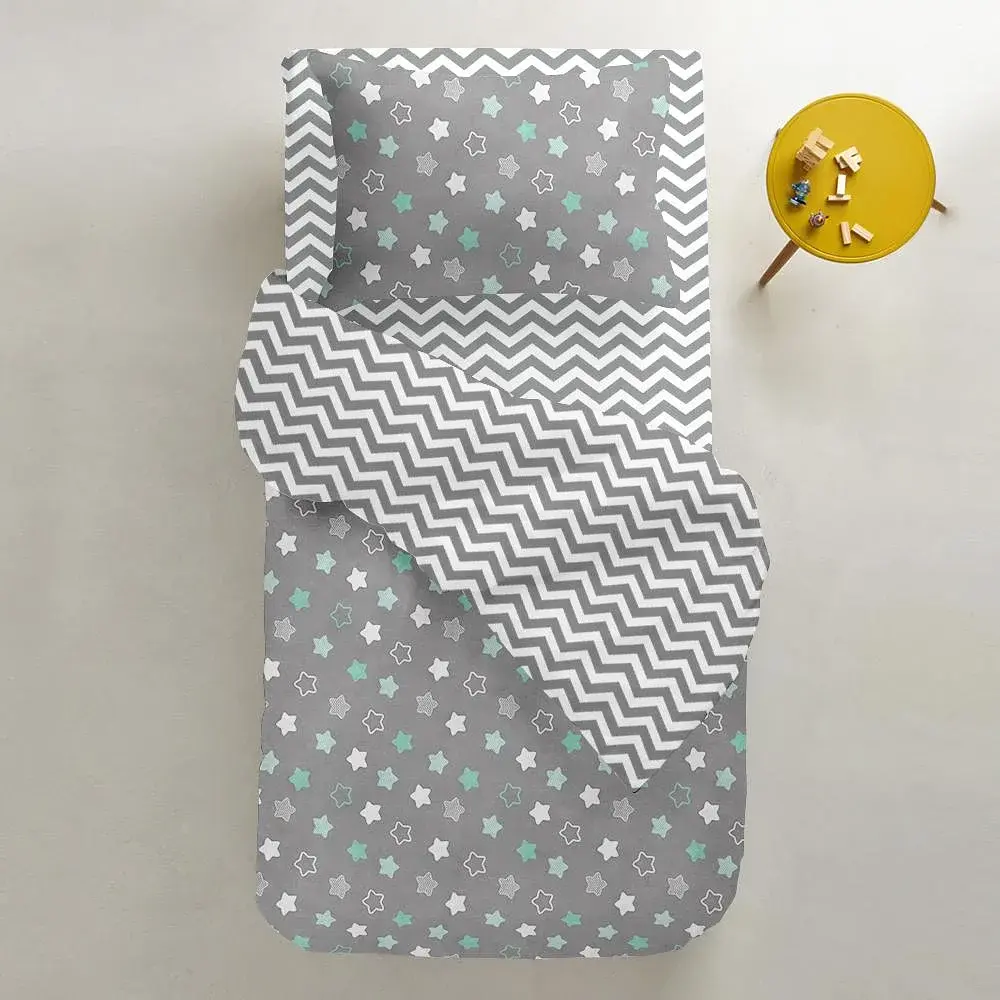 Підковдра дитяча Cosas Grey Stars 110х140 см сіра (StarZig_ZigGrey_140q) - фото 4