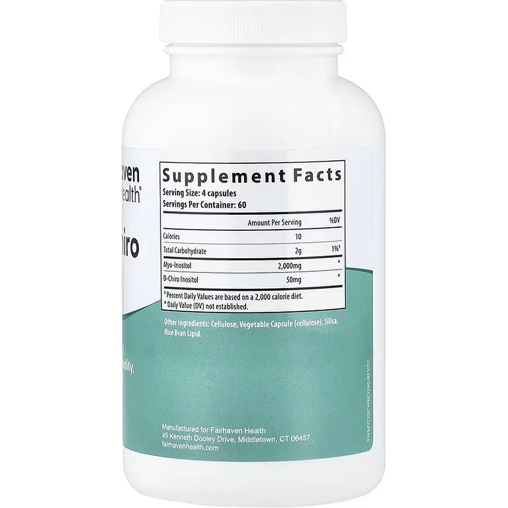 Дієтична добавка Fairhaven Health Myo + D-Chiro Inositol 240 капсул - фото 2