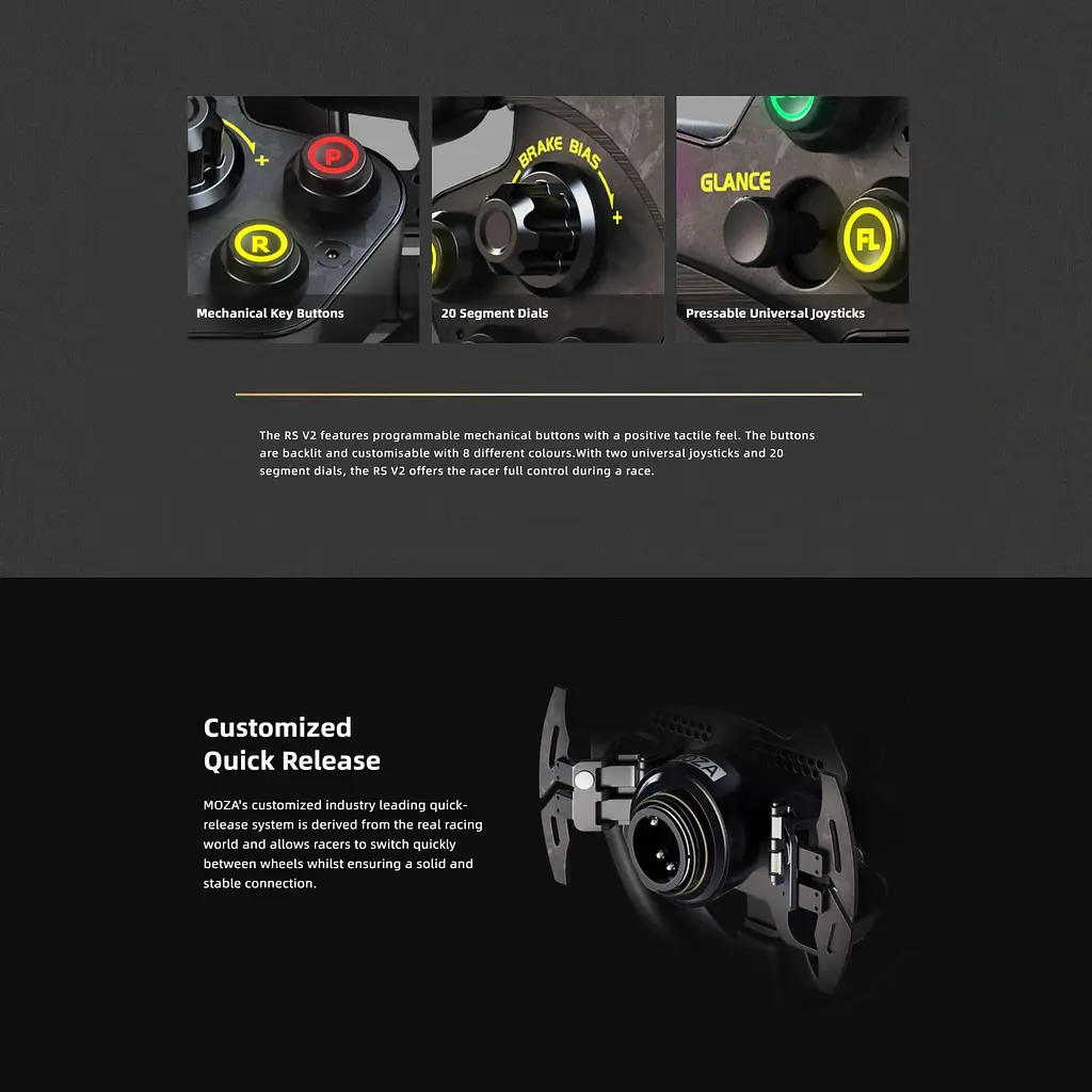 Кермо MOZA Racing RS V2 Steering for PC RGB - фото 11
