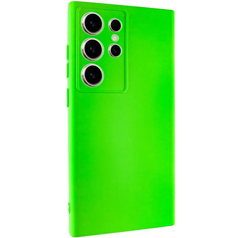 Чехол TPU Getman Liquid Silk Full Camera для Samsung Galaxy S24 Ultra Салатовый/Neon Green - фото 2