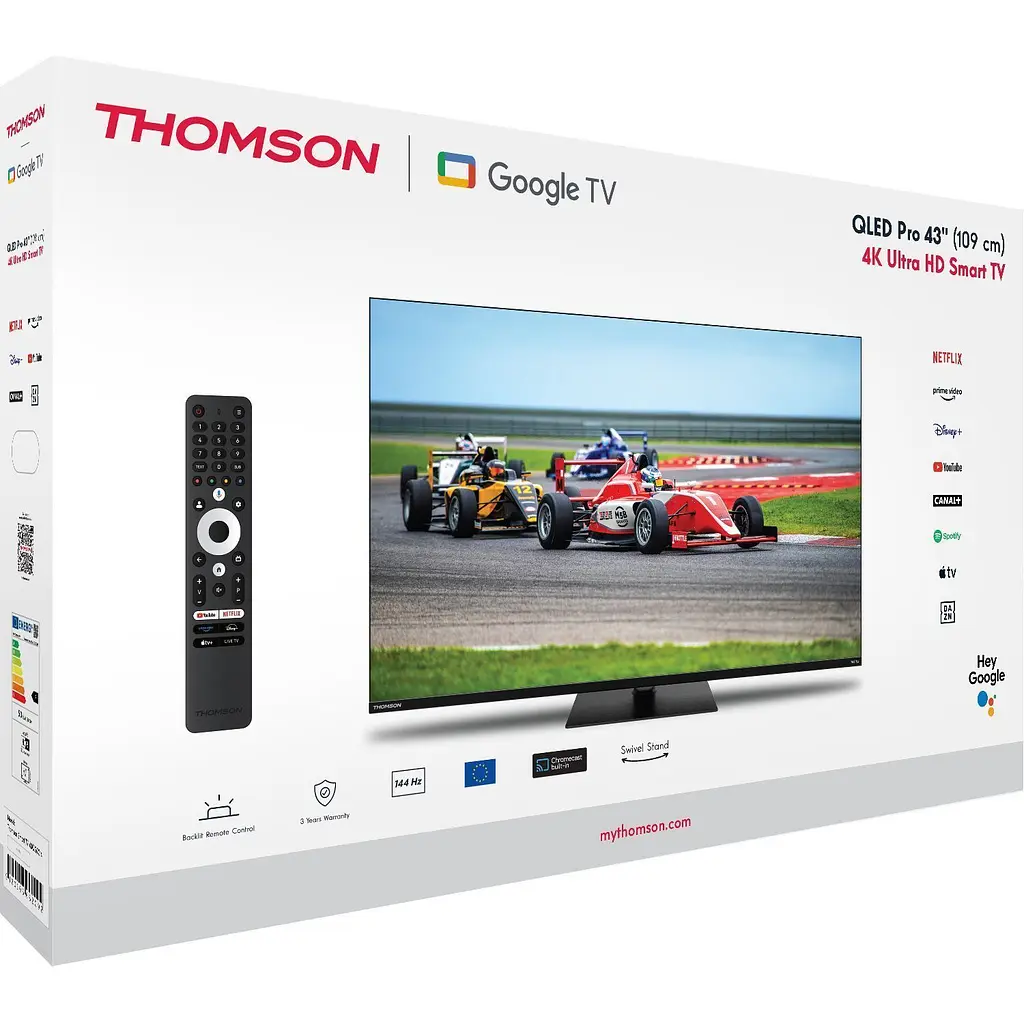 Телевізор Thomson Google TV 43` QLED Ultra HD 4K (43QG7C14) [139513] - фото 6