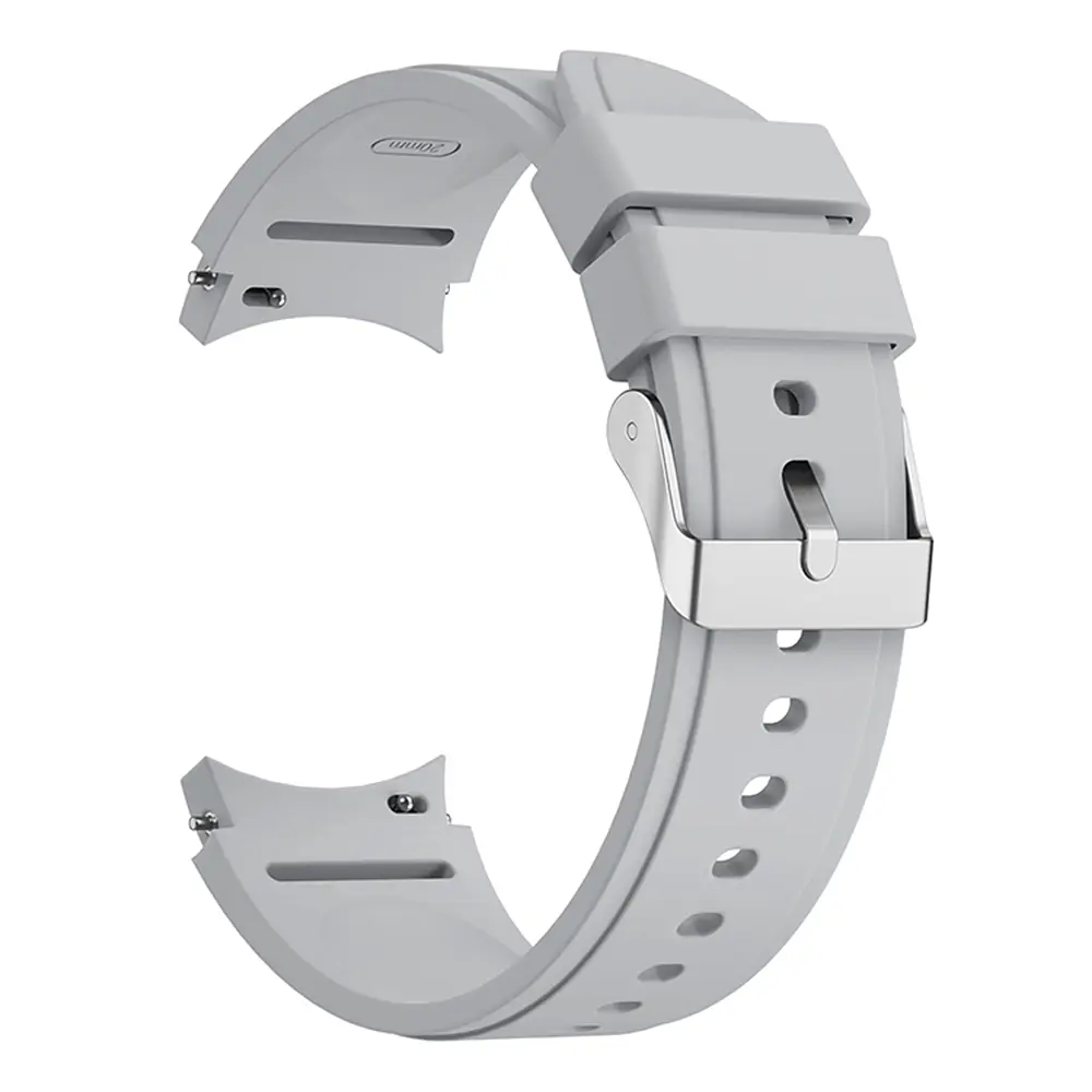 Ремінець для Samsung Galaxy Watch 6 40mm 6 44mm - сірий ширина кріплення 20мм силікон Watchbands Galaxy Classic (W43-8WB41759303) - фото 2
