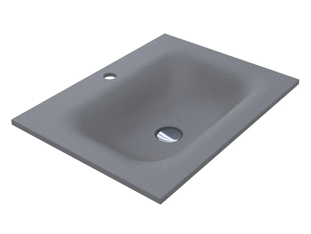 Умивальник Miraggio Jessel 600 mirastone gray 0001463, Сірий - фото 4