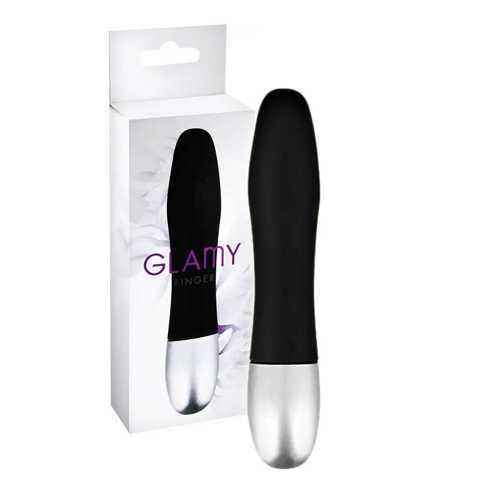 Мини-вибратор Glamy Finger 11 см (черный) - фото 2