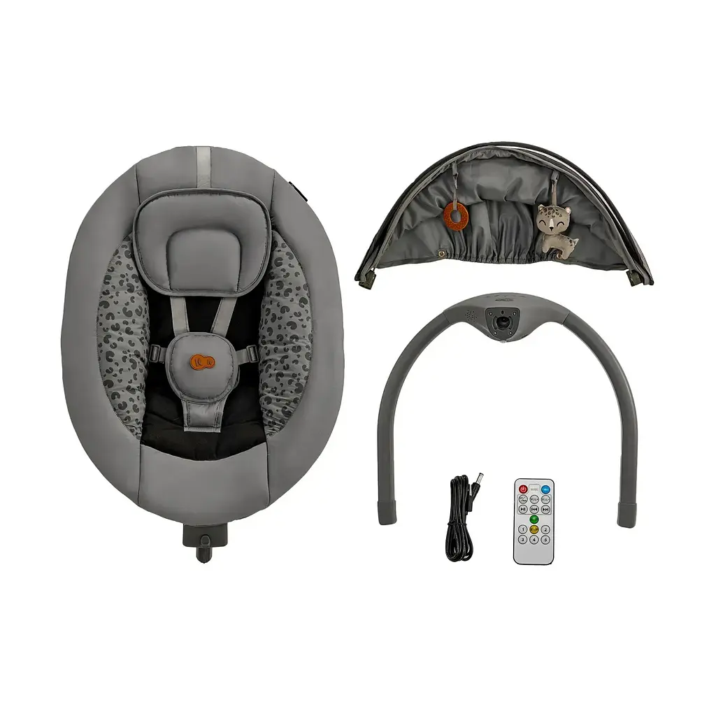Крісло-гойдалка Kinderkraft Lumi 2 Dark Grey (KBLUMI02DGR0000) - фото 5