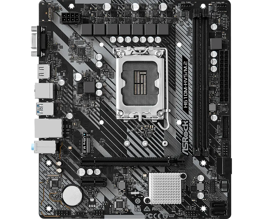 Mатеринська плата ASRock H610M-HVS/M.2 R2.0 LGA 1700 (H610M-HVS/M.2 R2.0) - фото 5