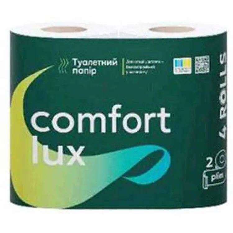 Туалетний папір СOMFORT LUX 4шт 2шар Еconom Білий