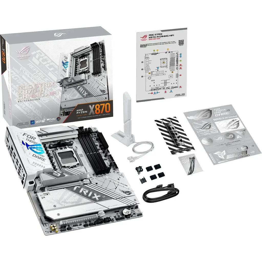 Материнська плата Asus Rog Strix X870-A Gaming WIFI sAM5 X870 4xDDR5 M.2 HDMI DP WiFi BT ATX - фото 2