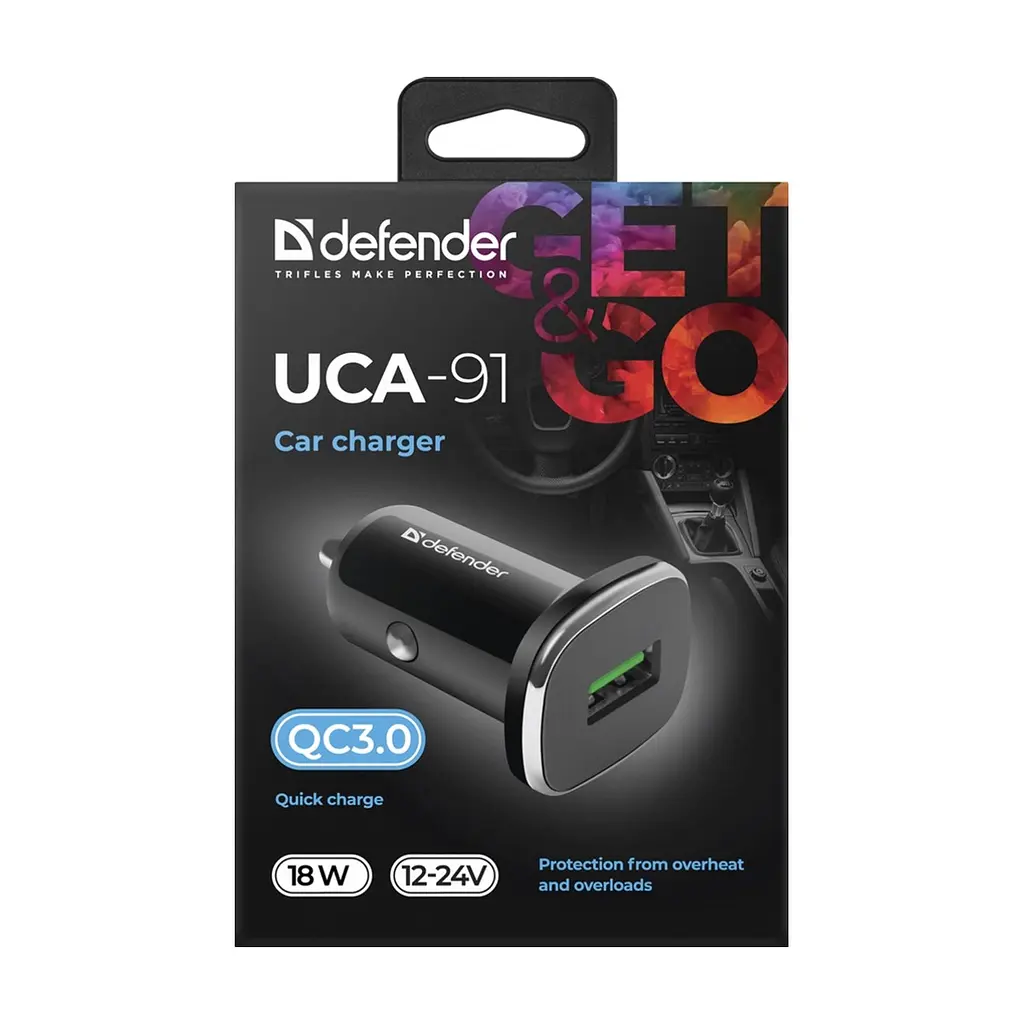 Зарядное устройство для Defender 1xUSB 18W (USB-A) QC3.0 3А UCA-91 (83830) - фото 3