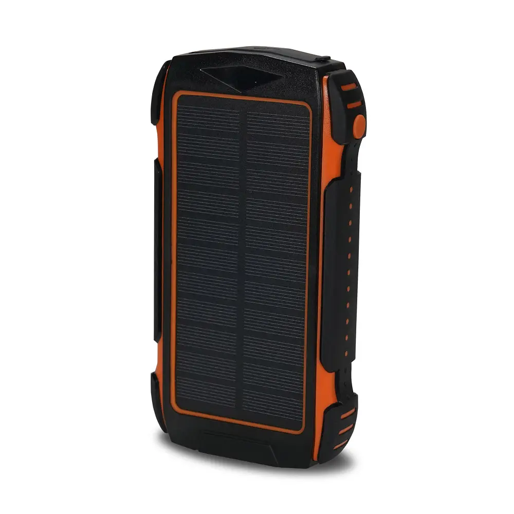 Повербанк с солнечной панелью 30000mAh Power Bank Kraft TPB-1830SLP Orange 18W QC2.0 LED-фонарь (43-00040) - фото 2