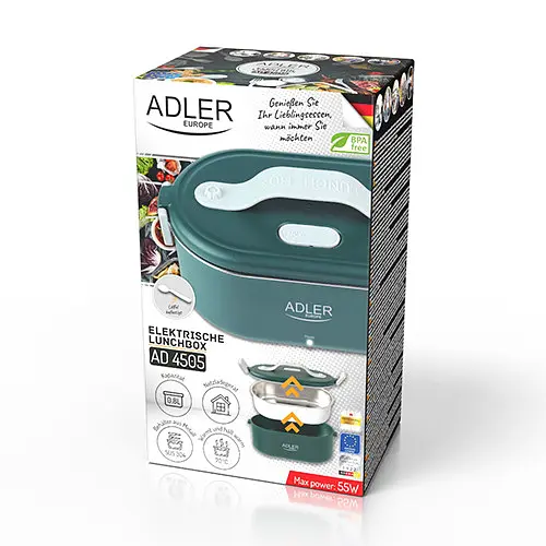 Ланч-бокс з підігрівом Adler AD 4505 green 0,8 л - фото 10