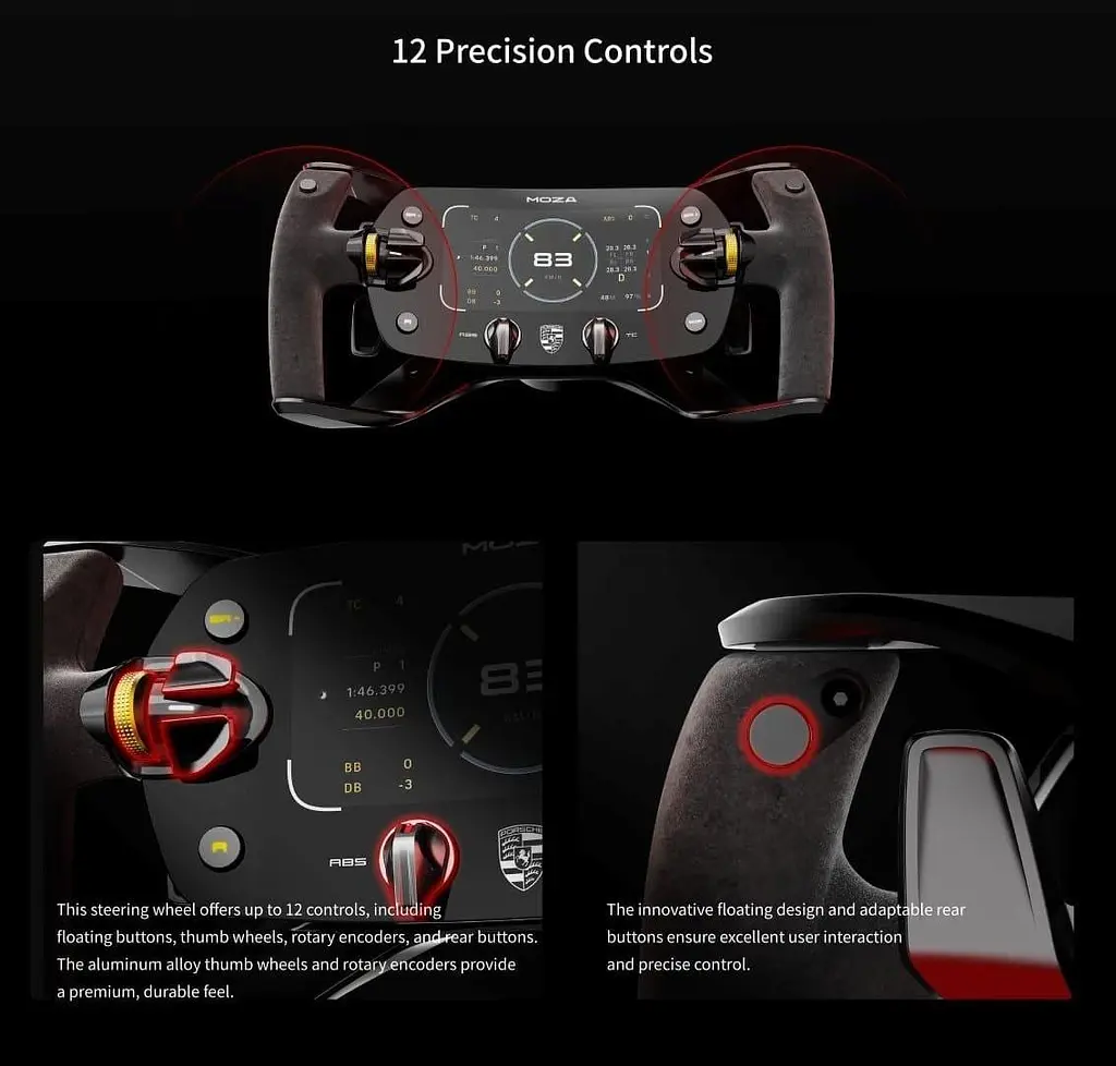 Кермо MOZA Racing Porsche Mission R OLED RGB - фото 10