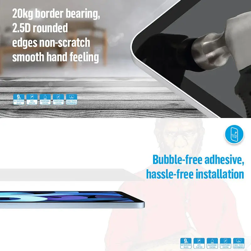 Захисне скло HD для Apple iPad Air 11'' (2024-26) Прозорий Blueo teh0032176 - фото 3