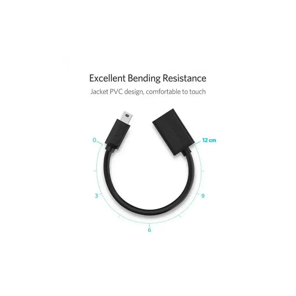 Перехідник OTG USB 2.0 AF to Mini 5P 0.1m US249 black Ugreen (10383) - фото 3