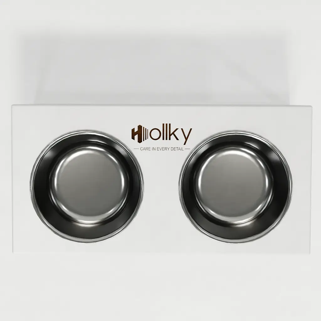 Hollky Base L — миски на підставці для середніх і великих собак (2 × 0,95 л, висота 20 см) - фото 4
